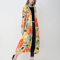 scorpius Floral Print Front-Open Shrug image 2