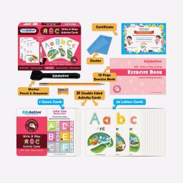 eduketive ABC Letters Write & Wipe Reusable Activity Set image 2