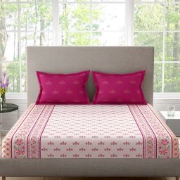 portico 210 TC Satin Bedsheet & Towel Combo Set image 2