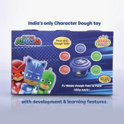 dough magic Pack of 6 PJ Masks Dough Tubs with 2 in 1 Moulding Lid image 2