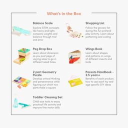 curious cub Set of 10 Montessori Learning Wooden Toys Box image 2
