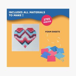 jack in the box Stick 'N' Stack Valentine Heart Design Craft Kit with 3D Foam Stickers image 2