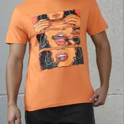 Shein Short Sleeve Graphic Front Print Crew Tshirt-image-94