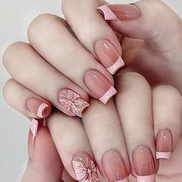 pink truck Set Of 24 Artificial Reusable Nails image 2
