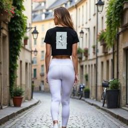 Shein Casual Back Typographic Print Crop Short Sleeve T-Shirt-image-28