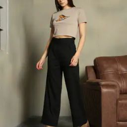 Shein Ankle Length High Rise Pleated Straight Fit Pants-image-90