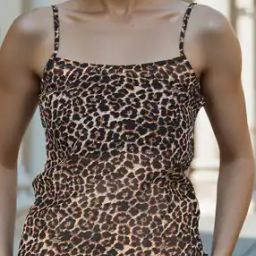 Shein Spaghetti Strap Animal Print Fitted Short Cami Top-picture-28