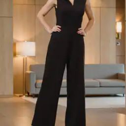 Shein Sleeveless Pleated Front Corset Style Jumpsuit-image-29