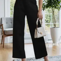 Shein Full Length Fixed Waist Single-Pleated Pants-image-67