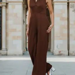 Shein Sleeveless Pleated Front Corset Style Jumpsuit-image-30