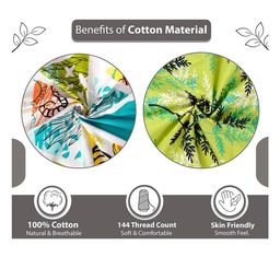 divine casa Set of 2 144 TC Printed Combo Double Bedsheets with Pillow Covers image 3