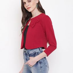 mayra Front Open Jacket with Bow Applique image 3