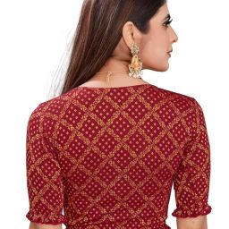 krishnvatika Geometric Printed Slip-on Blouse image 3