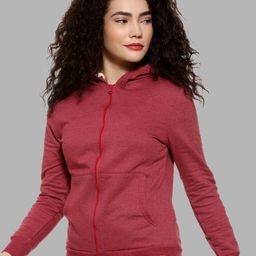 campus sutra Sweatshirt with Front Zip Closure image 3