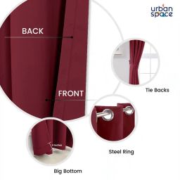 urban space Set of 2 Blackout Window Curtains image 3