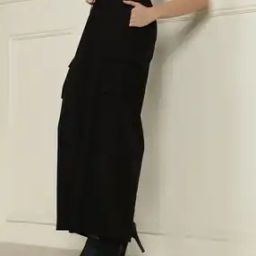 Shein Casual Parachute Style Gathered Front Patch Pockets High-Rise Pants-image-42