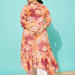 quiero mas Women Floral Print Regular Fit Front-Open Shrug image 3