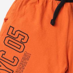 kb team spirit Numeric Print Shorts with Contrast Elasticated Drawstring Waist image 3