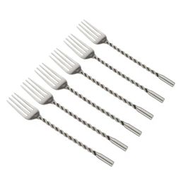 vareesha Set of 6 Forks with Matt Finish Twisted Handle image 3