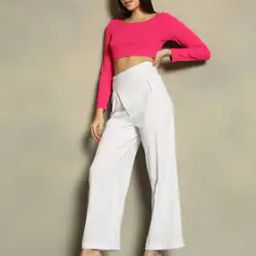 Shein Ankle Length High Rise Pleated Straight Fit Pants-picture-20