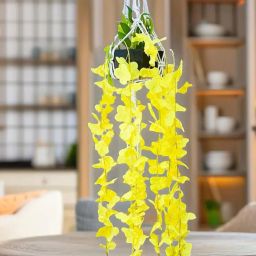 akaar Artificial Wisteria Falling Plant Hanger with Pot image 3