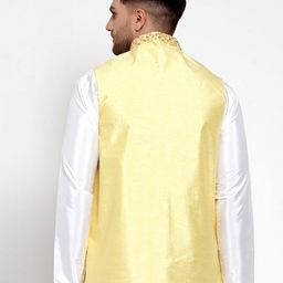 jompers Men Woven Nehru Jacket with Mandarin Collar image 3