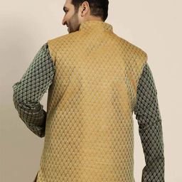 sojanya Self-Design Nehru Jacket image 3