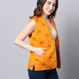 even Floral Print Open-Front Jacket image 3