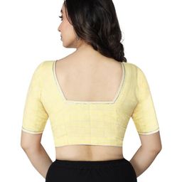 rene Checked Front-Open Blouse image 3