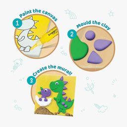 imagimake Clay Mural Dino Glass Painting Craft Set image 3