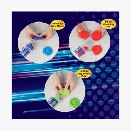 dough magic Pack of 6 PJ Masks Dough Tubs with 2 in 1 Moulding Lid image 3