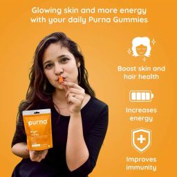 purna gummies Vitamin-C Orange Gummies with Vitamin D3 & Zinc image 3