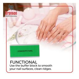 bronson professional Nail Buffer Shiner Filer 4 Way Manicure Pedicure Block - Multicoloured image 3