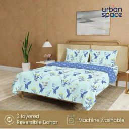 urban space Printed Double Bedsheet Dohar Set with Pillow Covers image 3
