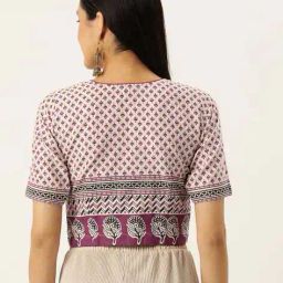 indie picks Floral Print Front-Open Blouse image 3