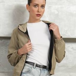 Shein Casual Full Sleeves Hooded Track Jacket with Insert Pockets-picture-35
