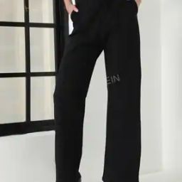 Shein Casual Full Length High Rise Track Pants with Double Side Pockets-image-44