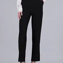 Shein Full Length High Rise Textured Tapered Fit Trousers-image-97