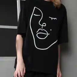 Shein Drop-Shoulder Graphic Front Print Oversized Fit Tshirt-image-65