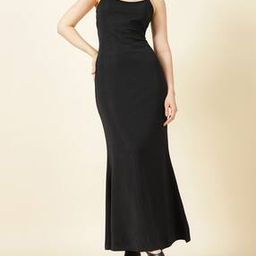 Shein Halter Tie-Up Neck Textured Maxi Mermaid Dress-image-51