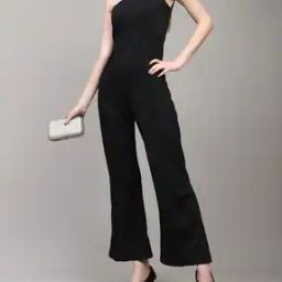 Shein Party One Shoulder High Rise Panelled Flared Jumpsuits-image-91