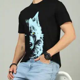Shein Short Sleeves Graphic Front Print Crew Tshirt-image-74