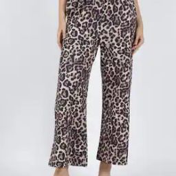 Shein Ankle Length High Rise Animal Print Flared Fit Palazzo-image-44