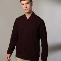 netplay Men Patterned Regular Fit Front-Open Sweatshirt image 4