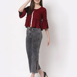 style quotient Open-Front Crop Shrug image 4