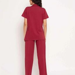 clovia Graphic Print T-shirt & Pyjamas Set with Insert Pocket image 4