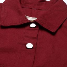 campus sutra Button Closure Short Jacket image 4
