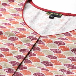 indie picks Geometric Print Front-Open Blouse image 4