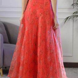 neudis Floral Print Flared Skirt with Drawstring Waist image 4