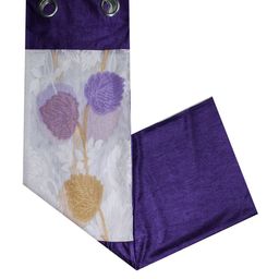 homefab india Set of 2 Leaf Print Polyester Window Curtains image 4